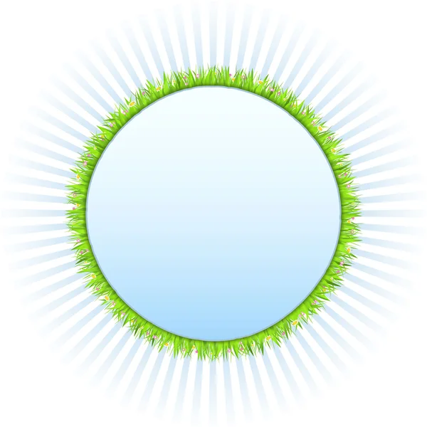 Circle with green grass — Stock Vector