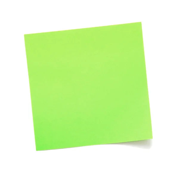 Yeşil yapışkan not — Stok fotoğraf