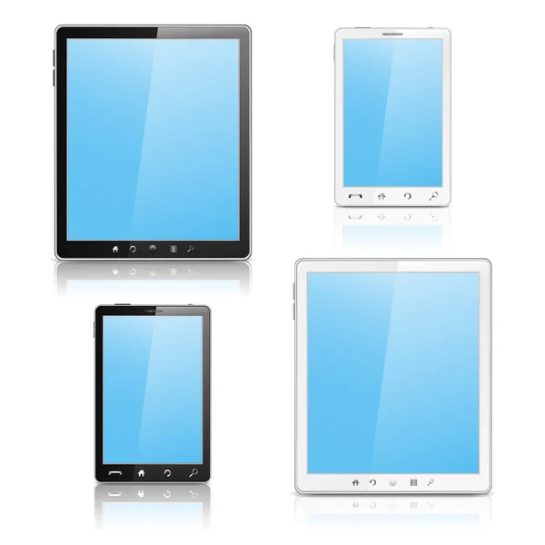 Tablet pc e telefone móvel — Vetor de Stock