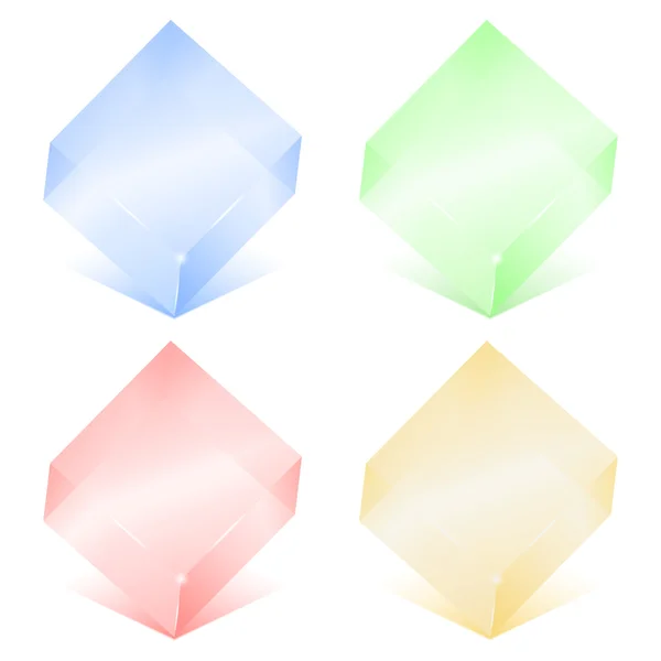 Cubos de vidro transparente — Vetor de Stock