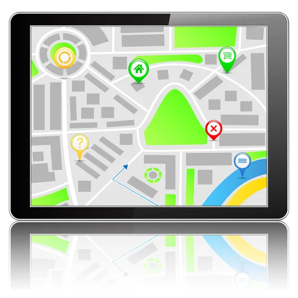 GPS navigációs rendszer — Stock Vector