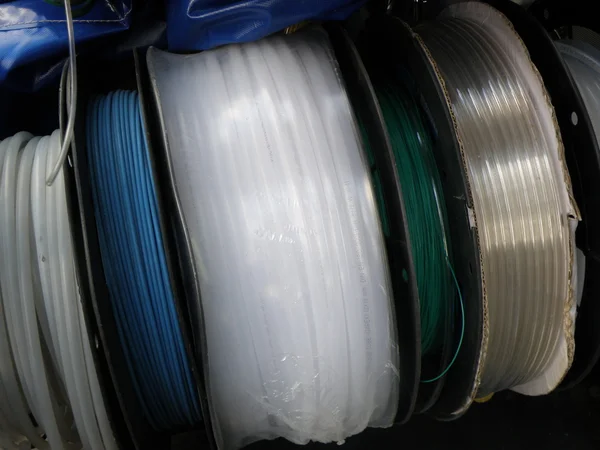 stock image Transparent and Blue and Green Cable Rolls