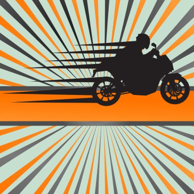 Race motorcycle burst vector background clipart