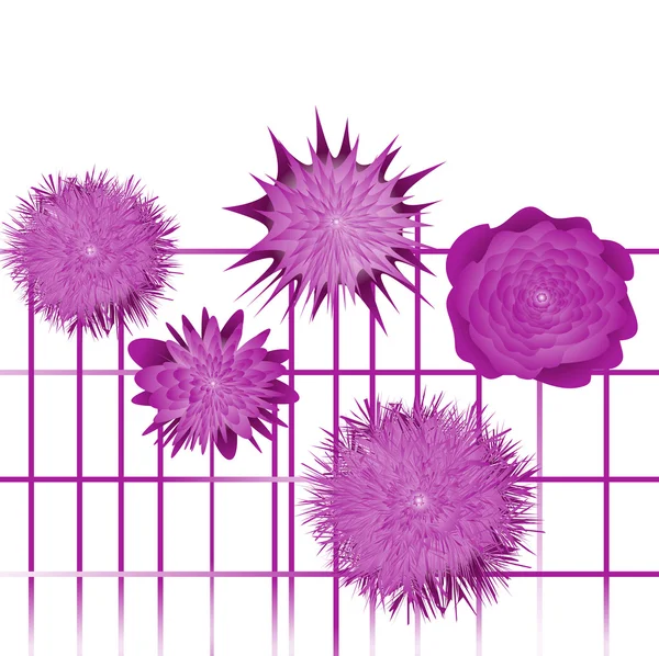 Fleurs fond floral vecteur — Image vectorielle