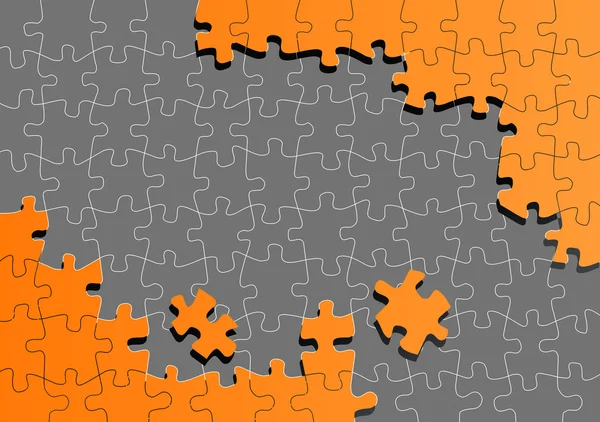 Oranje puzzel vector achtergrond — Stockvector