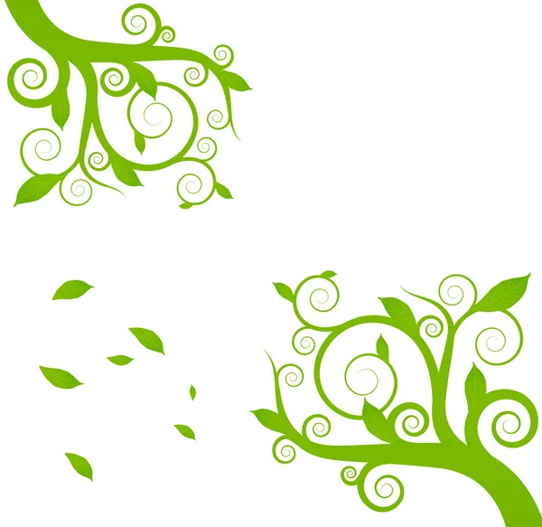 绿色生态植物环境矢量背景 — 图库矢量图片