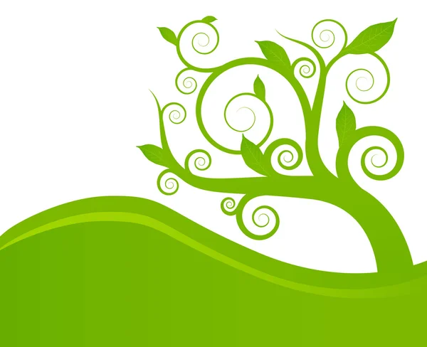 Фон-вектор зелёных листьев — стоковый вектор