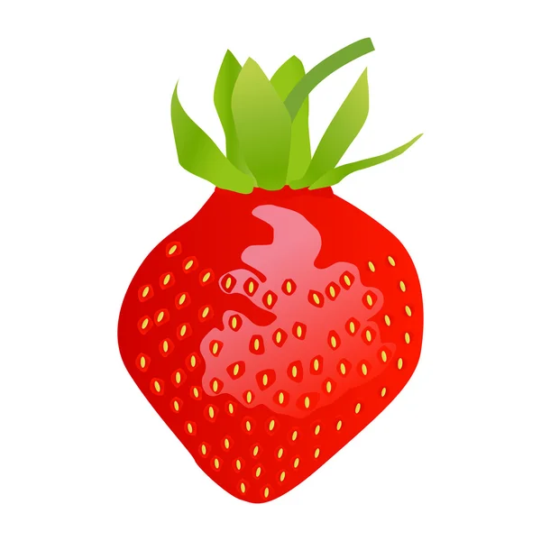 Belle et douce fraise soleil éclatement vecteur — Image vectorielle