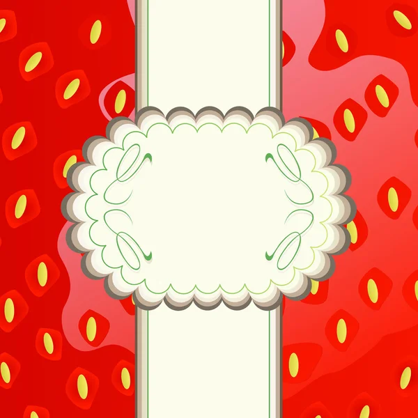 Όμορφη και γλυκιά φράουλα κοντά επάνω διάνυσμα — Διανυσματικό Αρχείο