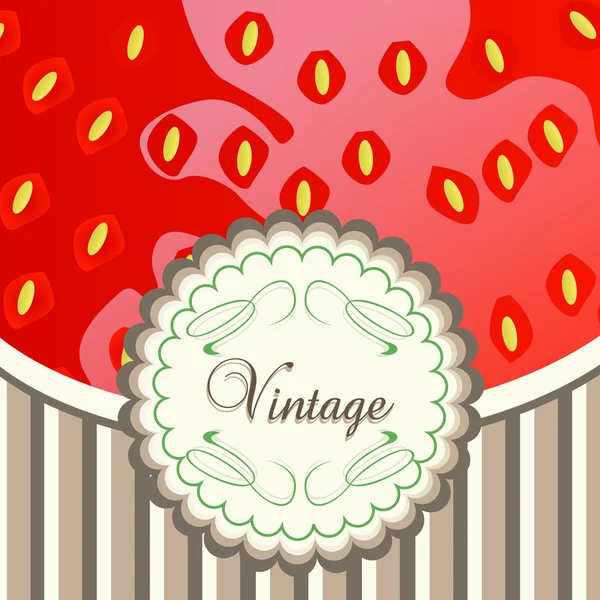 Belle et douce fraise gros plan vecteur — Image vectorielle
