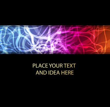 Neon özet satırları Tasarım poster için koyu renk arka plan vektör