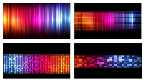 Neon abstrakte Linien Design auf dunklem Hintergrund Vektor — Stockvektor