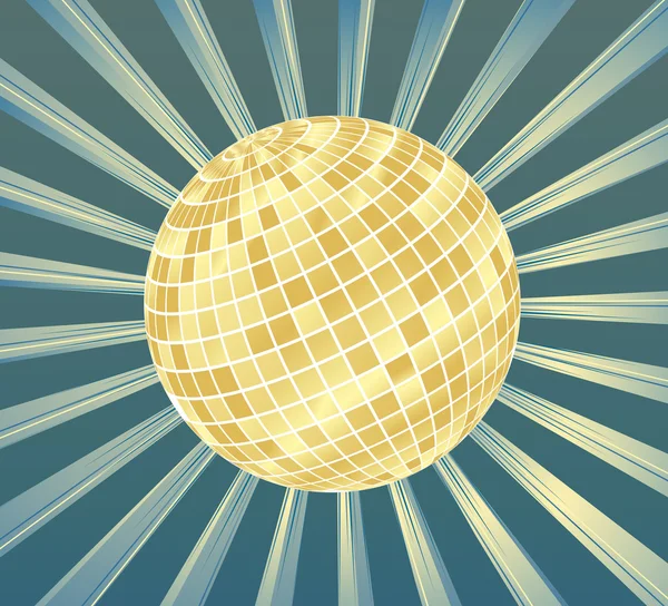 Disco labdát vektor neon háttér — Stock Vector