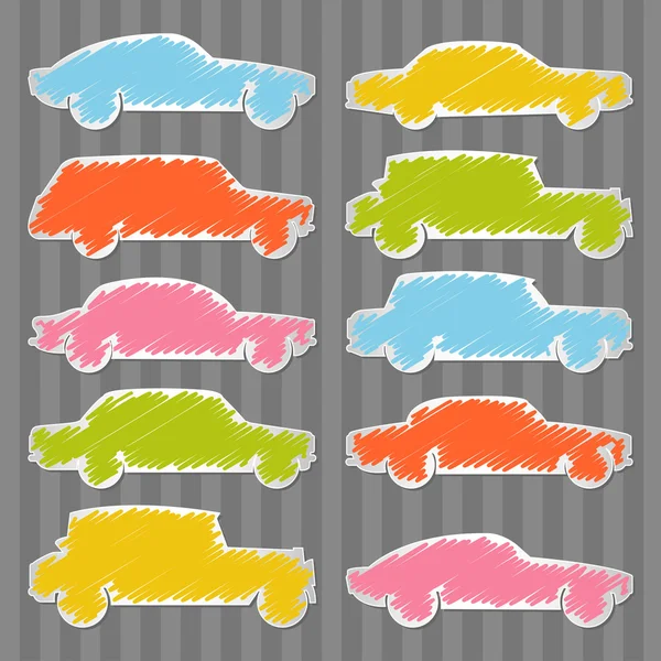 stock vector Colorful car transportation illustration collection background