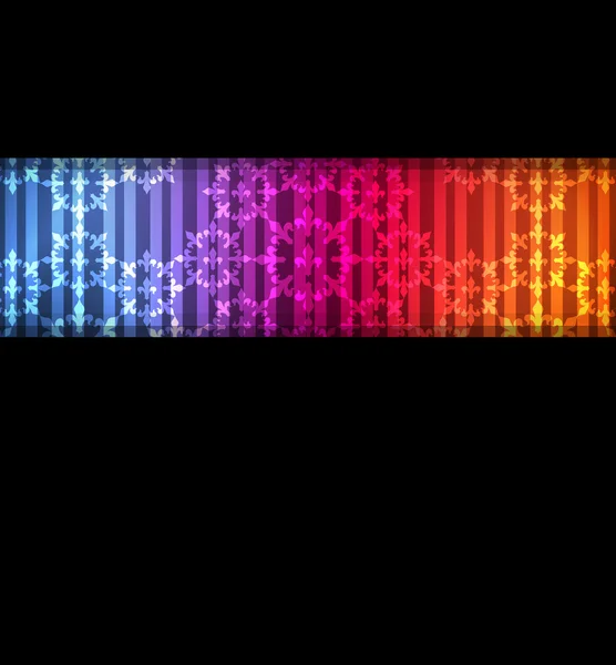 Neon abstraktní linie design na tmavém pozadí vektor pro plakát — Stockový vektor