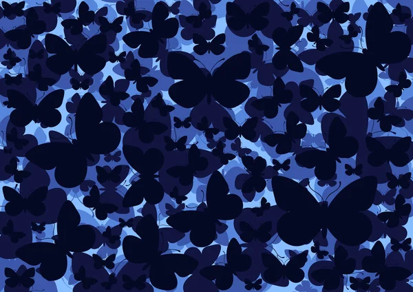 Butterfly färgglada romantiska illustration bakgrund — Stock vektor