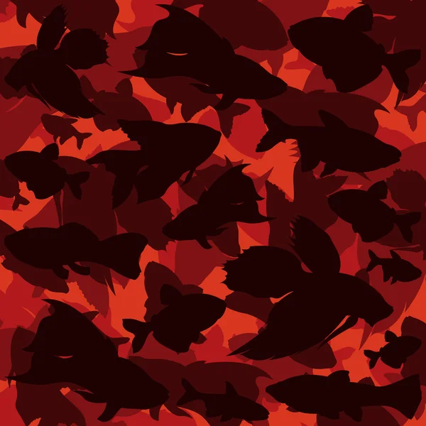 外来鱼类色彩丰富的插画背景 — 图库矢量图片
