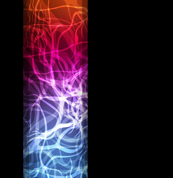 ネオン抽象的な線デザインのポスターのための暗い背景のベクトル — ストックベクタ