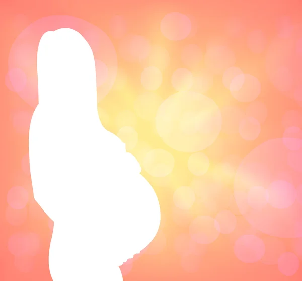 Pregnant woman vector background — Stock Vector