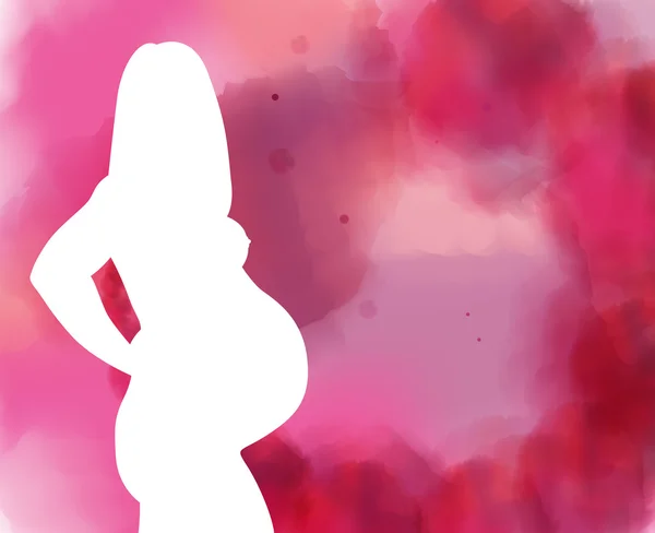 Schwangere Frau Vektor Hintergrund — Stockvektor