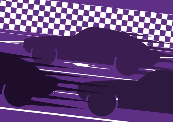 スポーツ車のレース トラックの背景イラスト — ストックベクタ