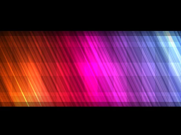 Conception de lignes abstraites au néon sur fond sombre vecteur — Image vectorielle