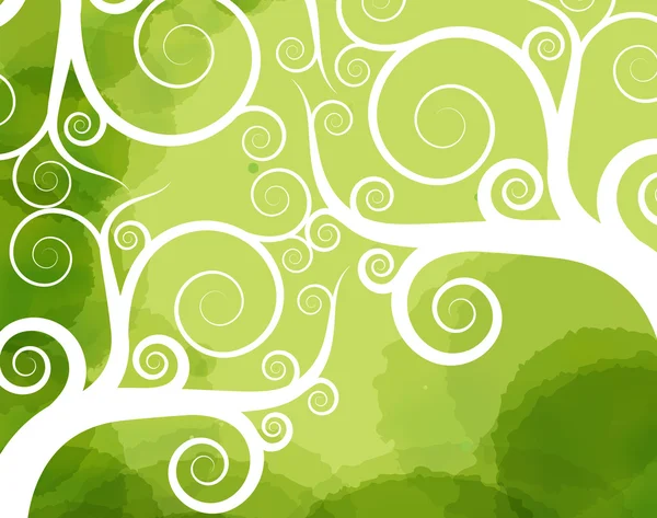 Abstracte boom swirl vector achtergrond voor poster — Stockvector