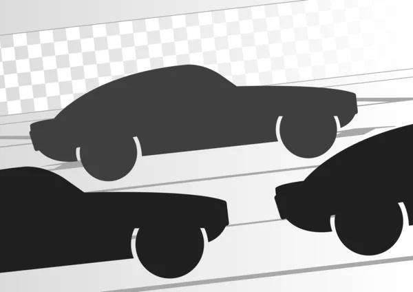 Sport auto's in race nummer achtergrond illustratie vector — Stockvector