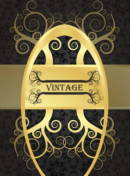 Vector vintage dorado — Vector de stock