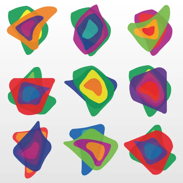 Färgglada tal bubblor och ballonger illustration samling bakgrund vec — Stock vektor