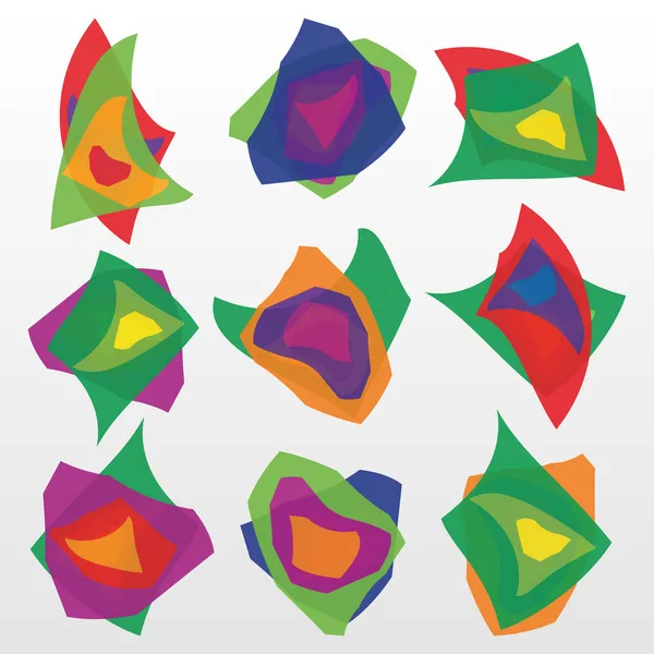 Färgglada tal bubblor och ballonger illustration samling bakgrund vec — Stock vektor