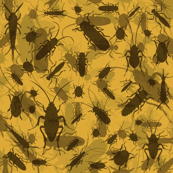 곤충 및 미생물 환경 다채로운 일러스트 배경 벡터에 대 한 — 스톡 벡터