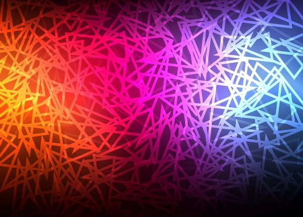 Diseño de líneas abstractas de neón en vector de fondo oscuro — Archivo Imágenes Vectoriales