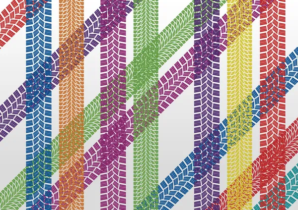 다채로운 타이어 패턴 배경 일러스트 벡터 인쇄 — 스톡 벡터