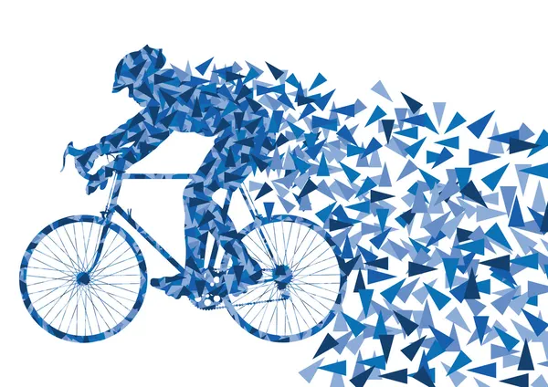 Spor vektör kavramı arka Bisiklet ve binici — Stok Vektör