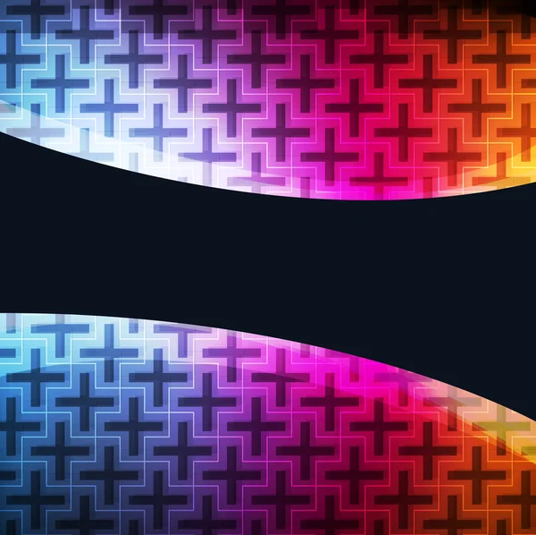 Neon abstracte swirl ontwerp lijnen op donkere achtergrond vector — Stockvector