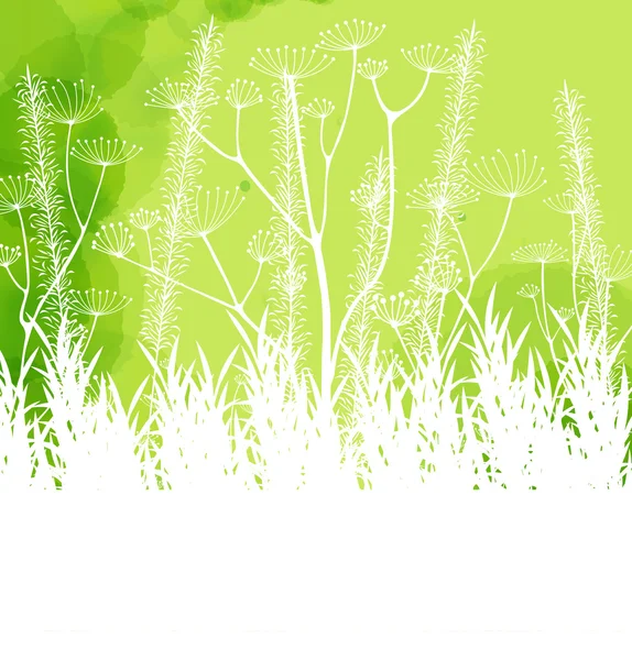 Verde abstrato floral luz fundo ilustração vetor — Vetor de Stock
