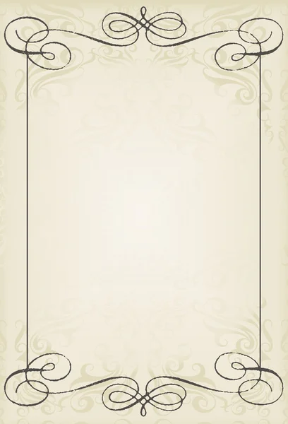 Ročník svatební rámeček vektorové pozadí karta Stock Ilustrace