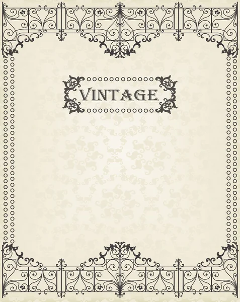 Vintage vector frame background with copy space for text — Stock Vector