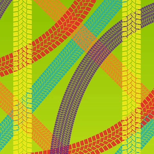 Letní pneumatika sleduje barevný vzor obrázku kolekce pozadí vektor — Stockový vektor
