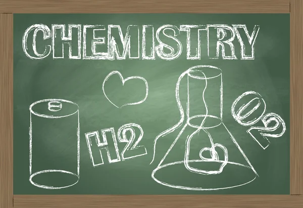 Chemistry blackboard vector background — Stock Vector