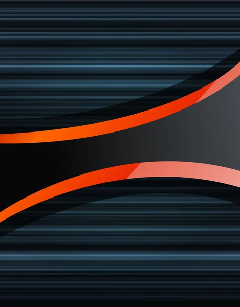 Abstrakt mörk bakgrund vektor med orange glansig element — Stock vektor
