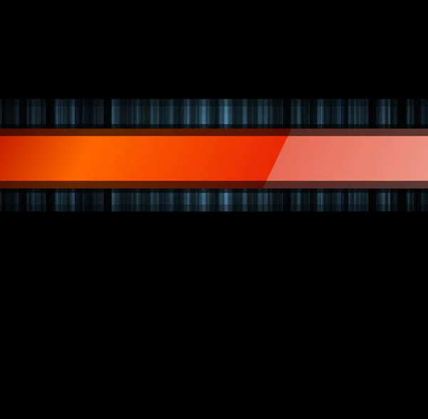 Абстрактний вектор темного фону з помаранчевим глянцевим елементом — стоковий вектор