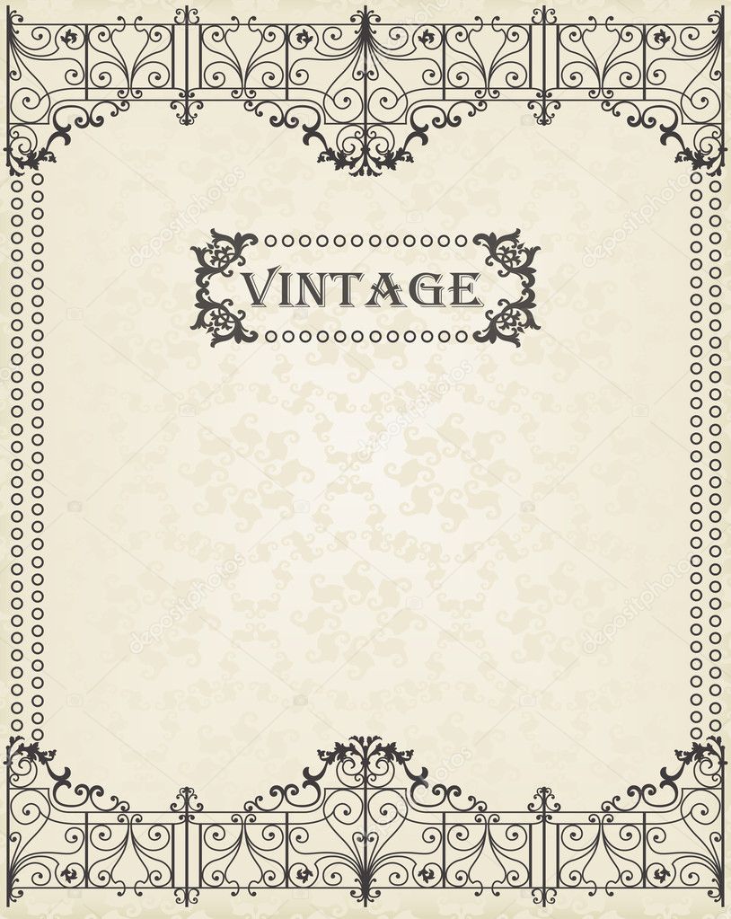 Vintage vector frame background with copy space for text