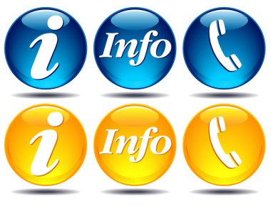 Communication information icons clipart