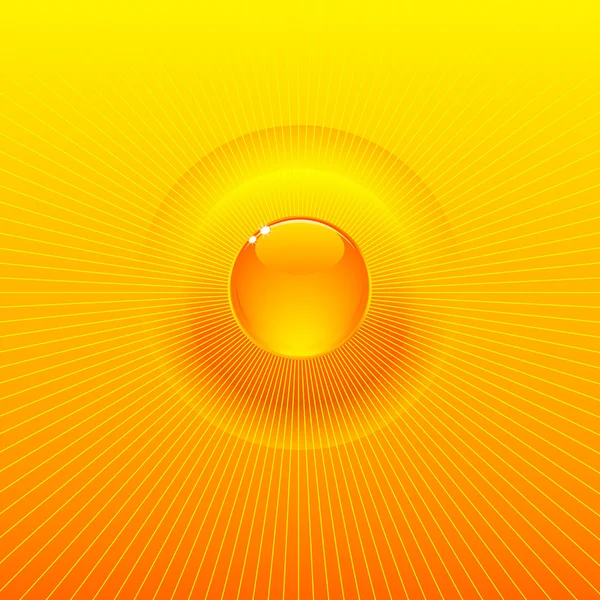 Sole solare radiante sfondo — Vettoriale Stock