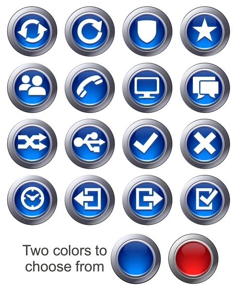 Ícones do site Set Two - 2 cores para escolher no arquivo eps — Vetor de Stock