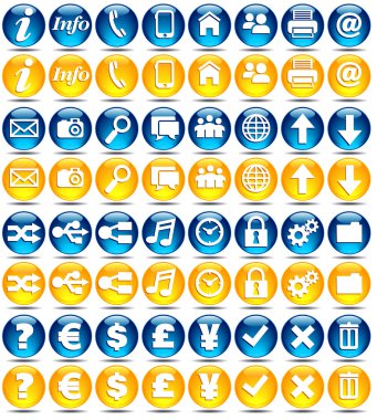 Web icons - glossy series clipart