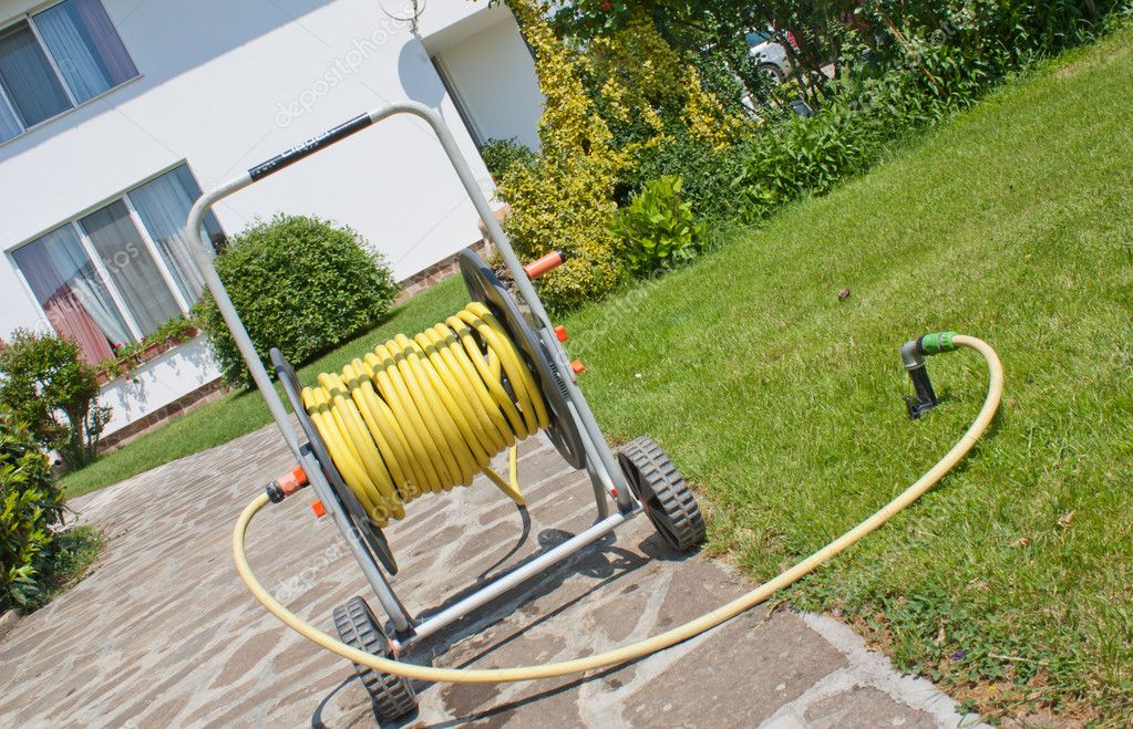 Garden hose sprinkler system — Stock Photo © tania909 #8275685