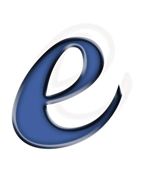 Буква строчной буквы - e — стоковое фото